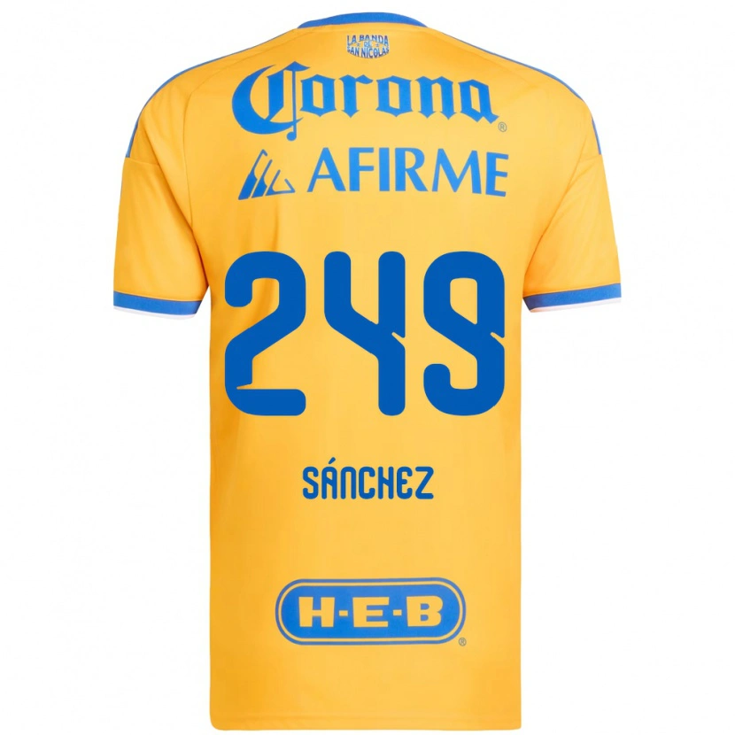 Danxen Heren Estevan Sánchez #249 Geel Blauw Thuisshirt Thuistenue 2026/27 T-Shirt België