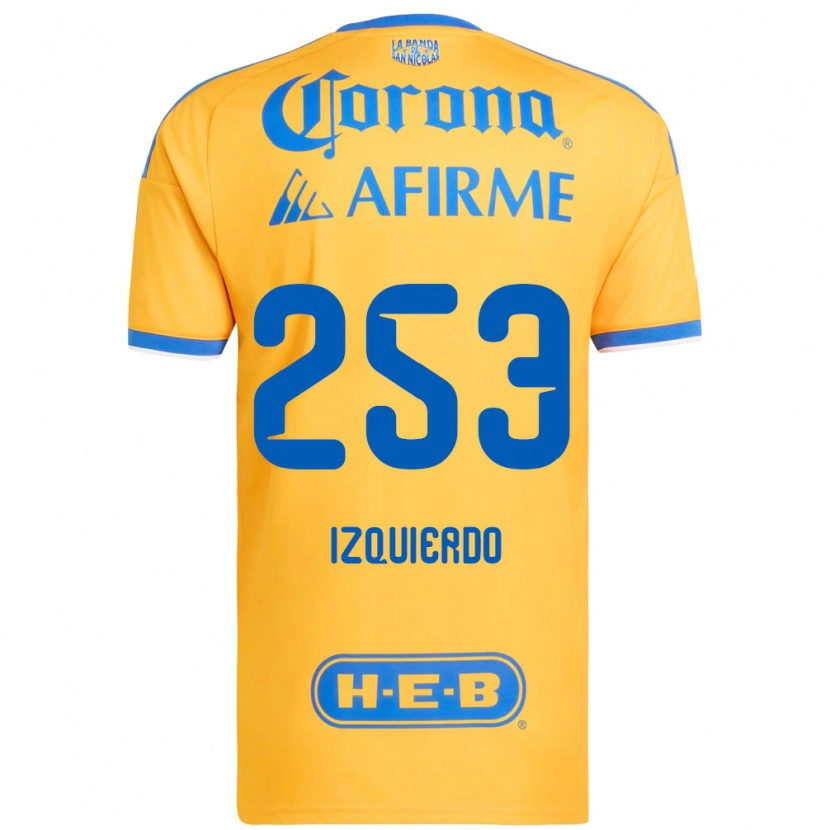Danxen Heren Diego Izquierdo #253 Geel Blauw Thuisshirt Thuistenue 2026/27 T-Shirt België