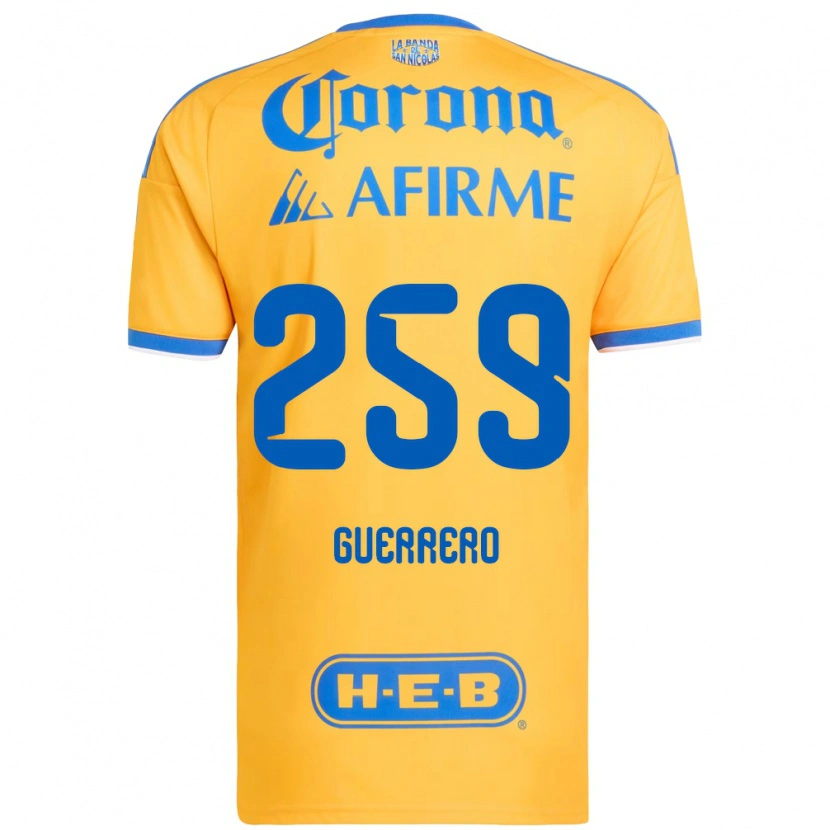 Danxen Heren Erick Guerrero #259 Geel Blauw Thuisshirt Thuistenue 2026/27 T-Shirt België