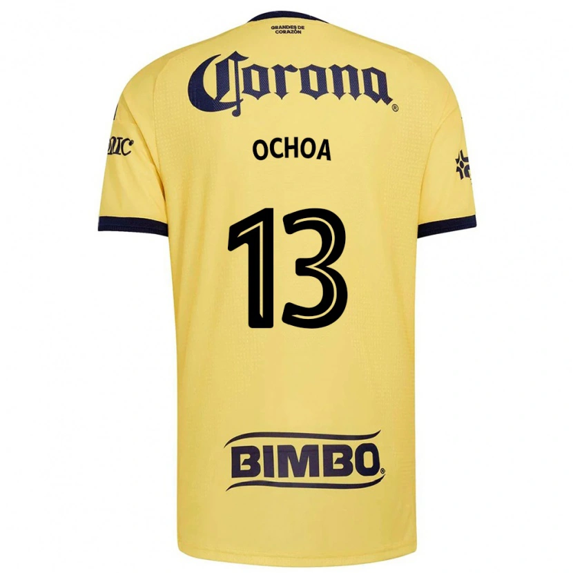 Danxen Heren Guillermo Ochoa #13 Geel Rood Zwart Thuisshirt Thuistenue 2026/27 T-Shirt België