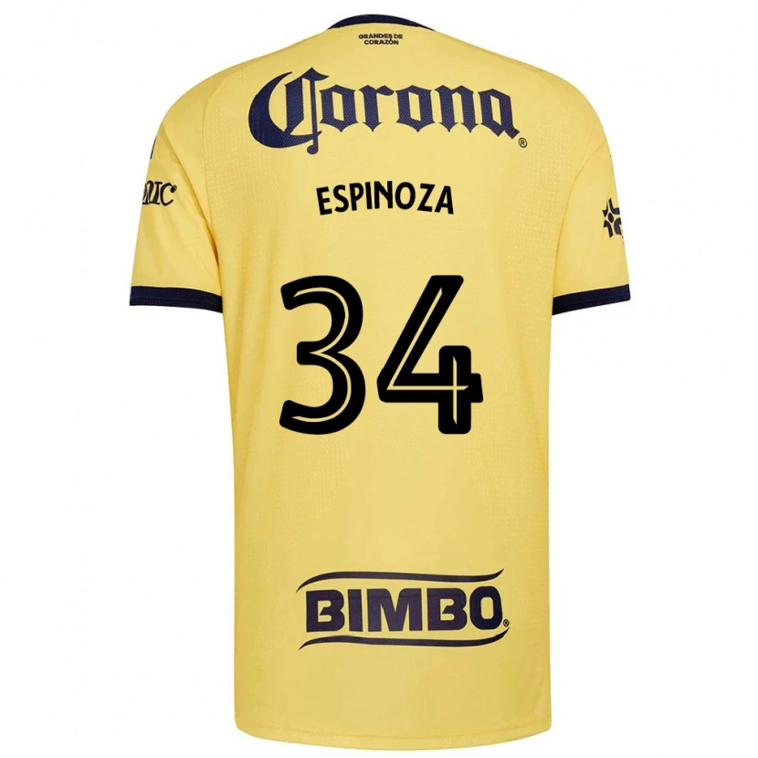 Danxen Heren Dagoberto Espinoza #34 Geel Rood Zwart Thuisshirt Thuistenue 2026/27 T-Shirt België