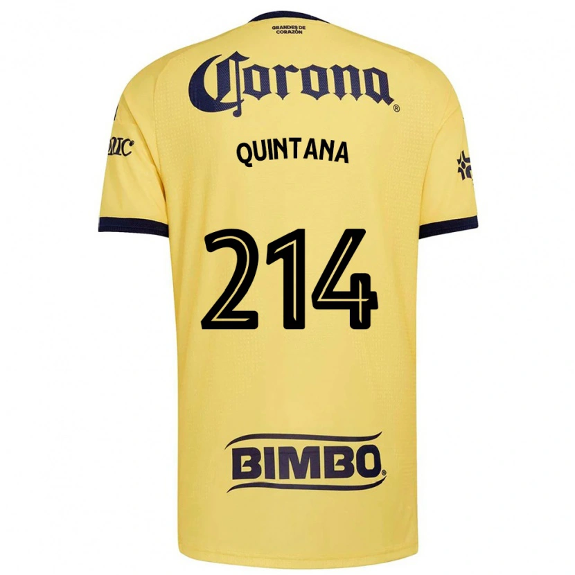 Danxen Heren Diego Quintana #214 Geel Rood Zwart Thuisshirt Thuistenue 2026/27 T-Shirt België