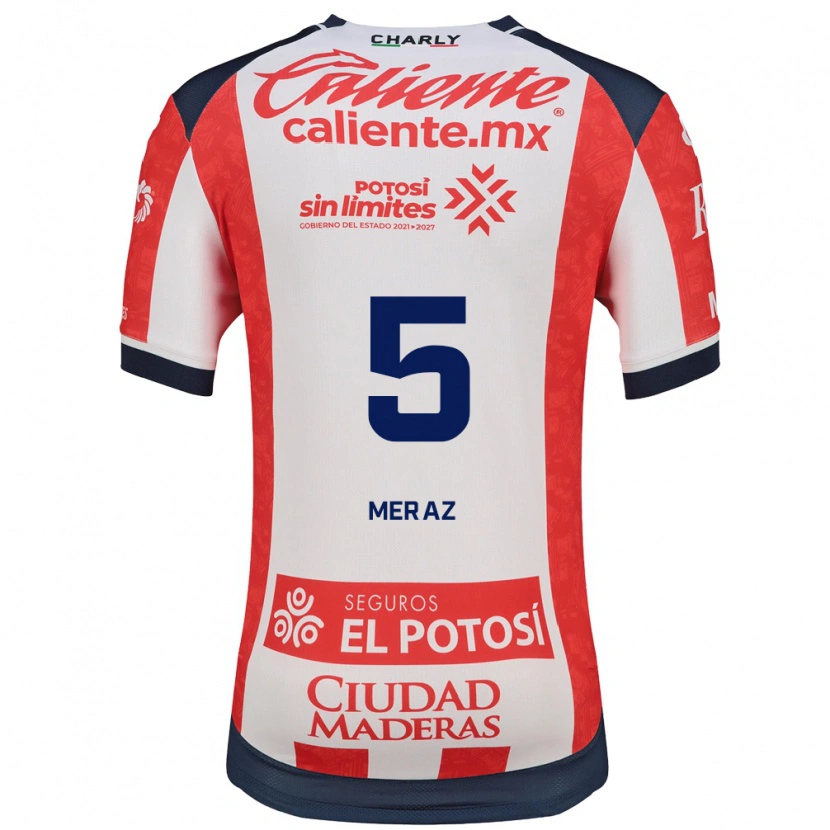 Danxen Heren Roberto Meraz #5 Rood Wit Zwart Thuisshirt Thuistenue 2026/27 T-Shirt België