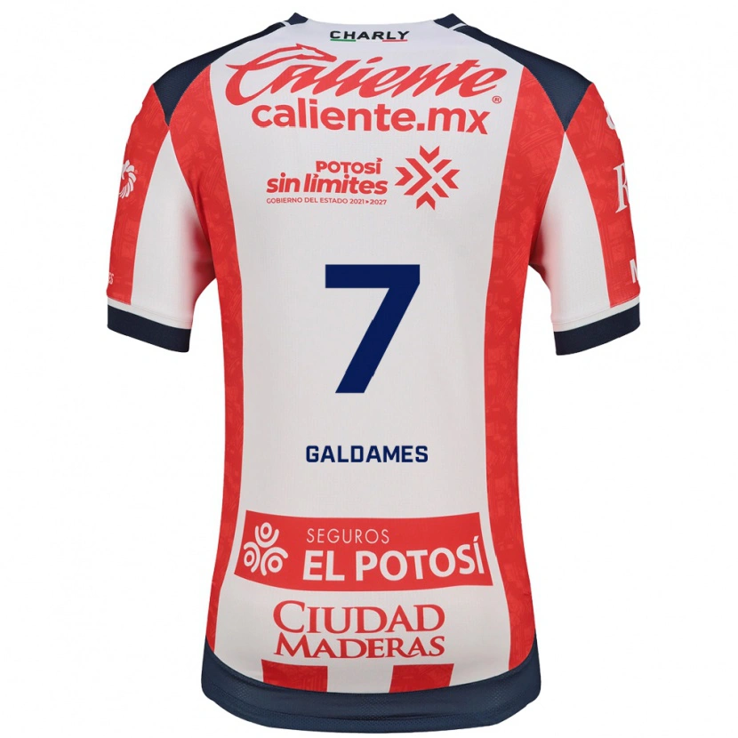 Danxen Heren Benjamín Galdames #7 Rood Wit Zwart Thuisshirt Thuistenue 2026/27 T-Shirt België