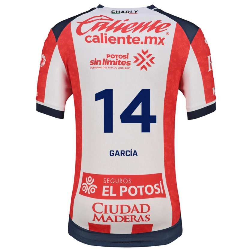 Danxen Heren Miguel García #14 Rood Wit Zwart Thuisshirt Thuistenue 2026/27 T-Shirt België