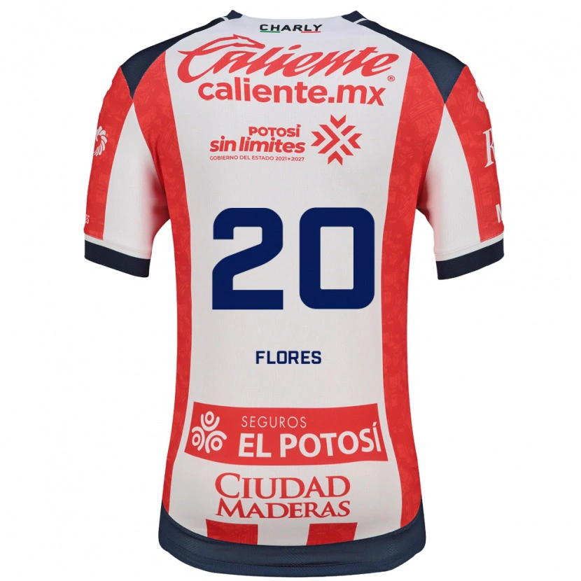 Danxen Heren Leonardo Flores #20 Rood Wit Zwart Thuisshirt Thuistenue 2026/27 T-Shirt België