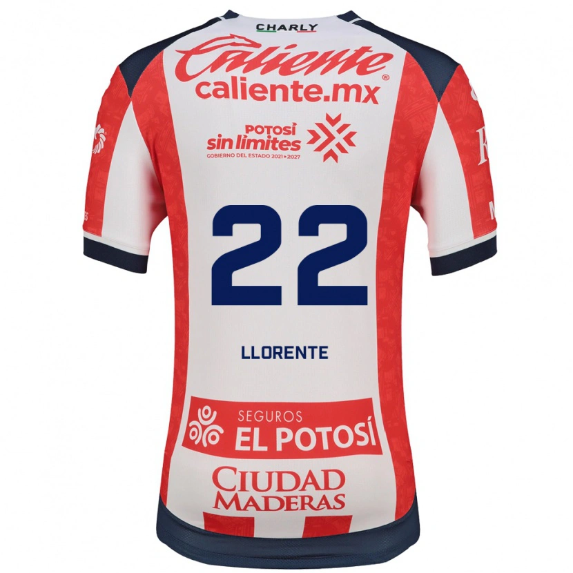 Danxen Heren Rafa Llorente #22 Rood Wit Zwart Thuisshirt Thuistenue 2026/27 T-Shirt België