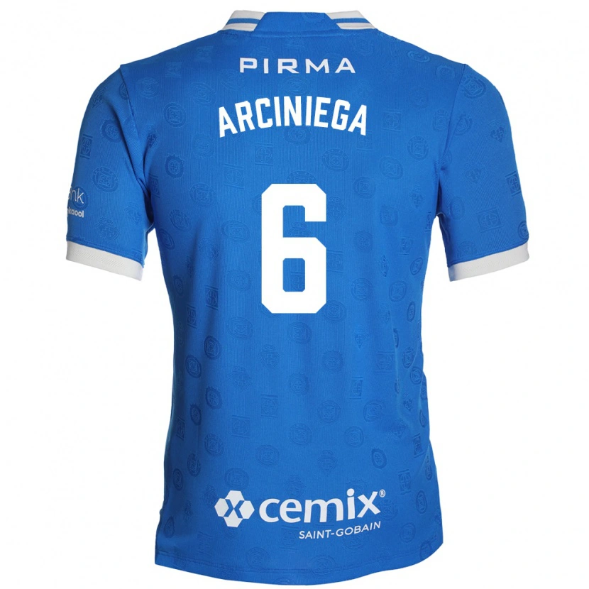Danxen Heren Mirelle Arciniega #6 Blauw Wit Rood Thuisshirt Thuistenue 2026/27 T-Shirt België