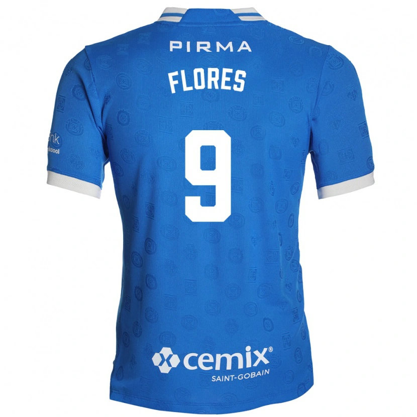Danxen Heren Daniela Flores #9 Blauw Wit Rood Thuisshirt Thuistenue 2026/27 T-Shirt België