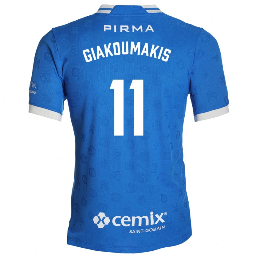 Danxen Heren Georgios Giakoumakis #11 Blauw Wit Rood Thuisshirt Thuistenue 2026/27 T-Shirt België