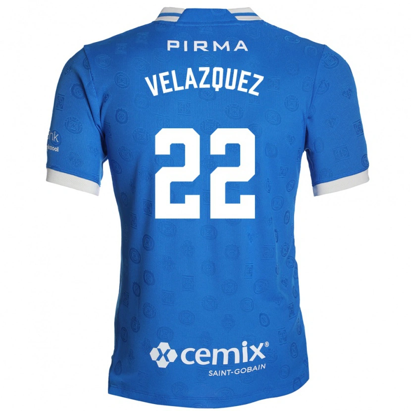 Danxen Heren Hireri Velazquez #22 Blauw Wit Rood Thuisshirt Thuistenue 2026/27 T-Shirt België