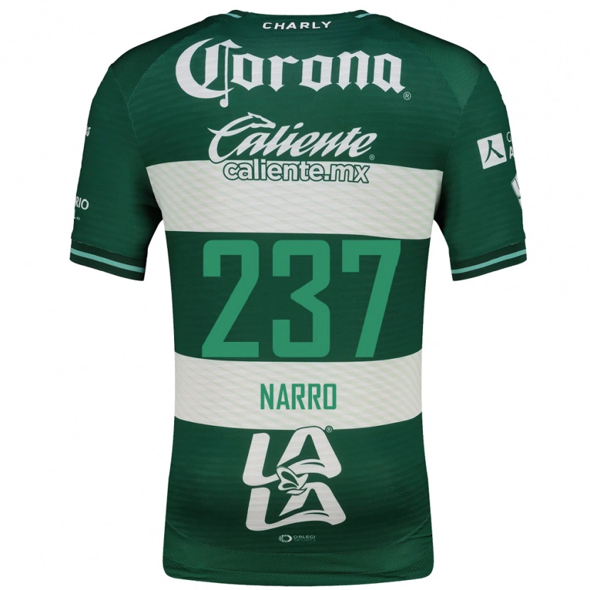Danxen Heren Ernesto Narro #237 Groen Wit Thuisshirt Thuistenue 2026/27 T-Shirt België