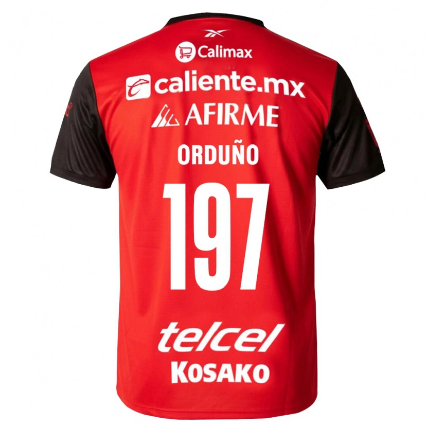 Danxen Heren David Orduño #197 Zwart Rood Thuisshirt Thuistenue 2026/27 T-Shirt België