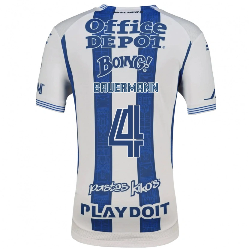 Danxen Heren Eduardo Bauermann #4 Wit Marineblauw Thuisshirt Thuistenue 2026/27 T-Shirt België