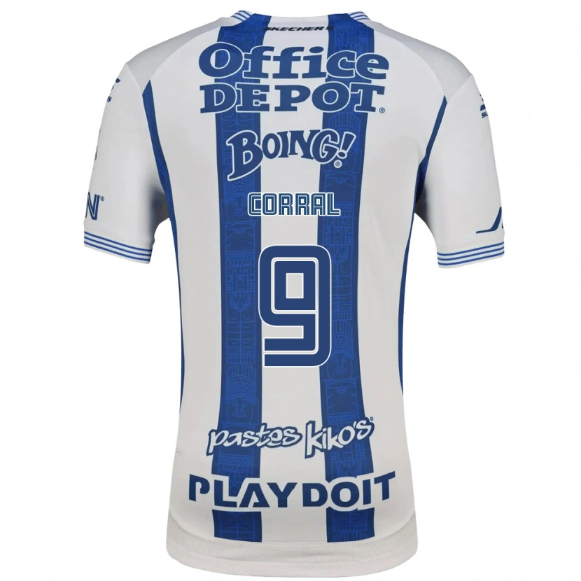 Danxen Heren Charlyn Corral #9 Wit Marineblauw Thuisshirt Thuistenue 2026/27 T-Shirt België