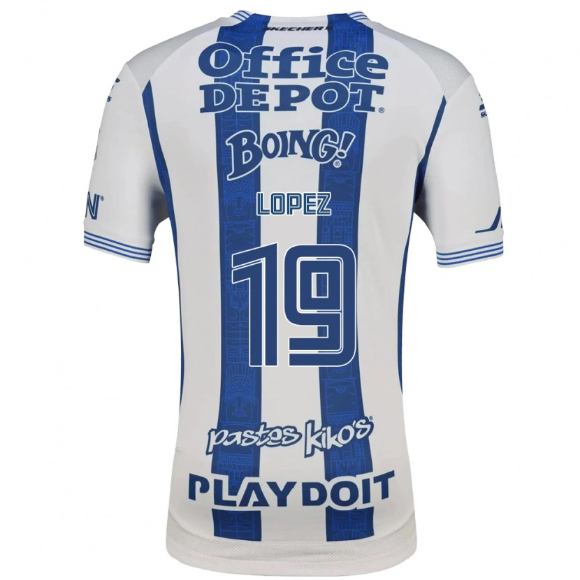 Danxen Heren Javier Eduardo López #19 Wit Marineblauw Thuisshirt Thuistenue 2026/27 T-Shirt België
