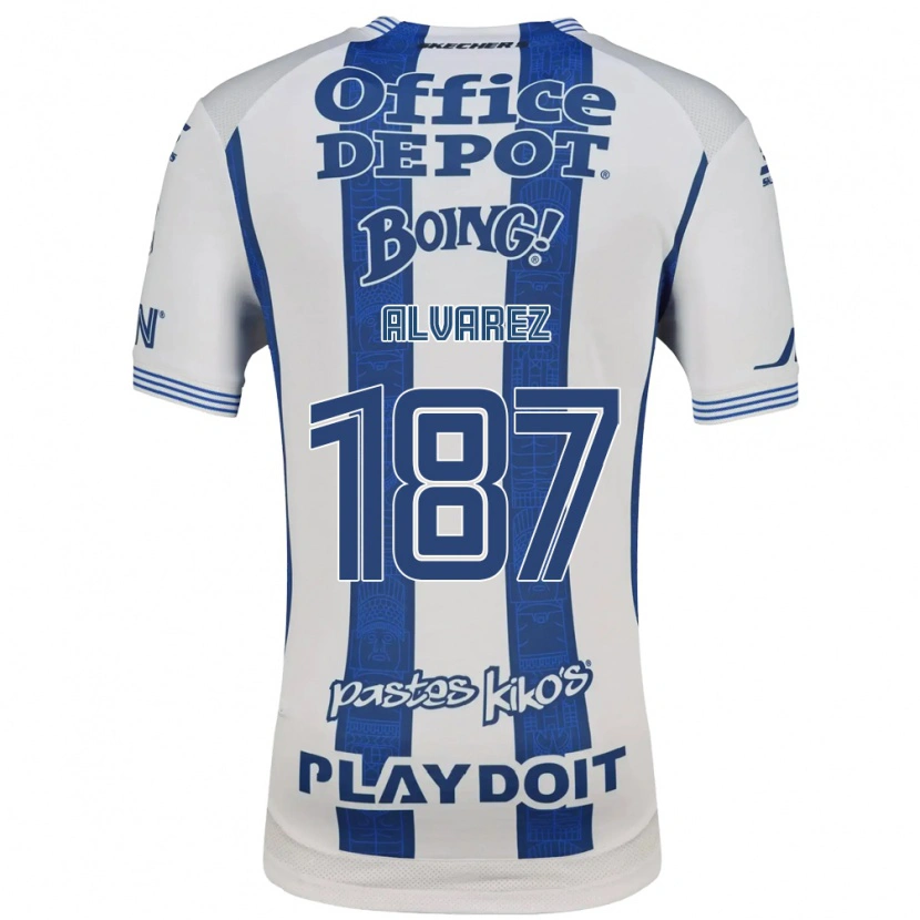 Danxen Heren Gael Álvarez #187 Wit Marineblauw Thuisshirt Thuistenue 2026/27 T-Shirt België