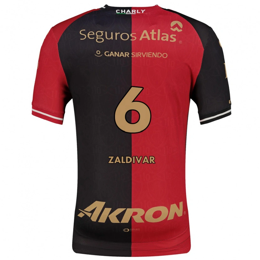 Danxen Heren Édgar Zaldívar #6 Rood Zwart Bruin Thuisshirt Thuistenue 2026/27 T-Shirt België