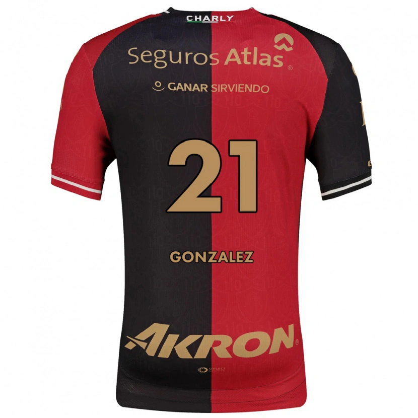 Danxen Heren Sarahí González #21 Rood Zwart Bruin Thuisshirt Thuistenue 2026/27 T-Shirt België