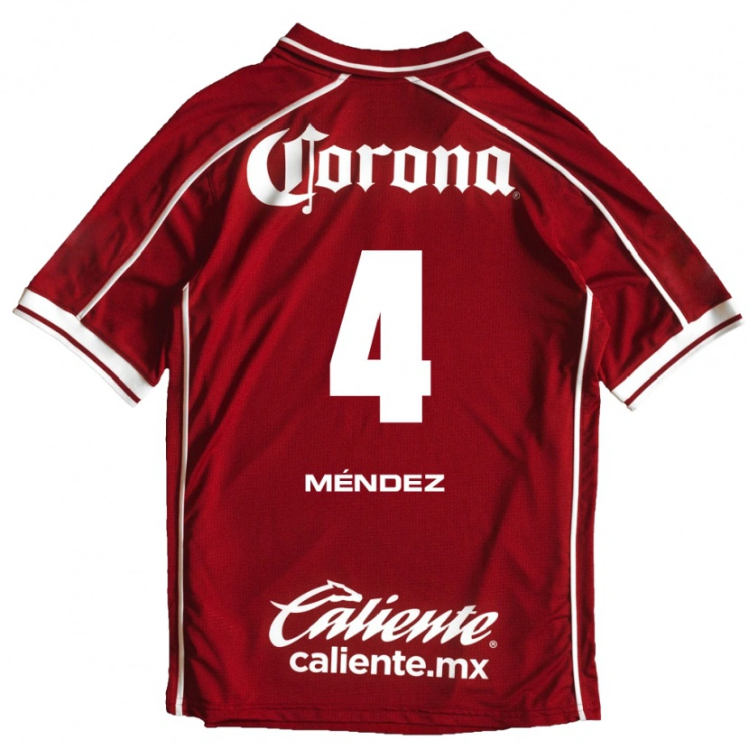 Danxen Heren Bruno Méndez #4 Wit Rood Thuisshirt Thuistenue 2026/27 T-Shirt België