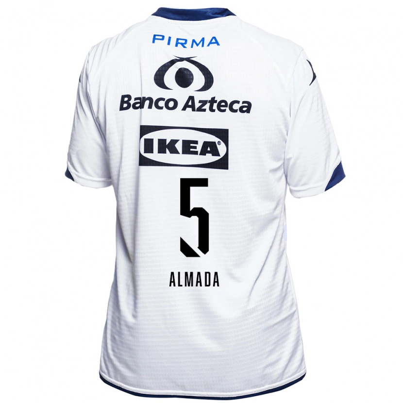 Danxen Heren Facundo Almada #5 Wit Zwart Blauw Thuisshirt Thuistenue 2026/27 T-Shirt België