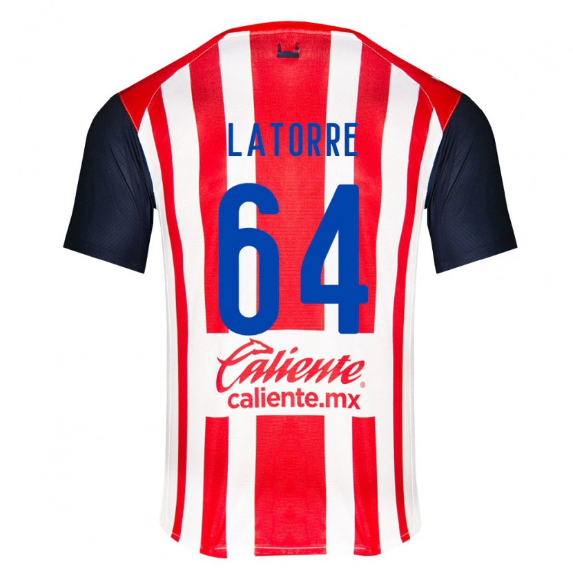 Danxen Heren Diego Latorre #64 Rood Zwart Wit Thuisshirt Thuistenue 2026/27 T-Shirt België