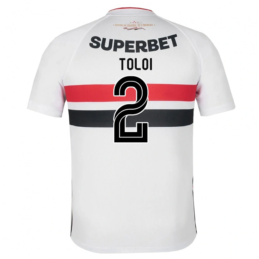 Danxen Heren Rafael Tolói #2 Wit Rood Zwart Thuisshirt Thuistenue 2026/27 T-Shirt België