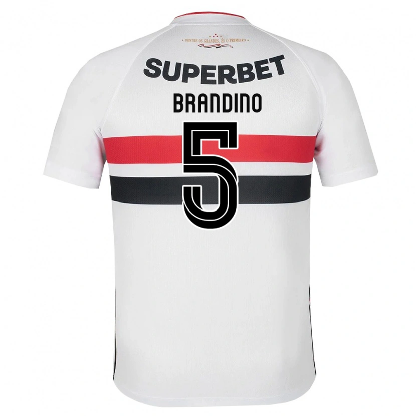 Danxen Heren Kika Brandino #5 Wit Rood Zwart Thuisshirt Thuistenue 2026/27 T-Shirt België