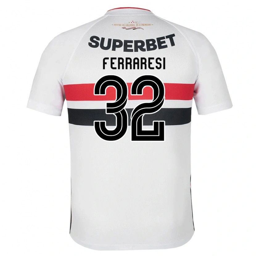 Danxen Heren Nahuel Ferraresi #32 Wit Rood Zwart Thuisshirt Thuistenue 2026/27 T-Shirt België