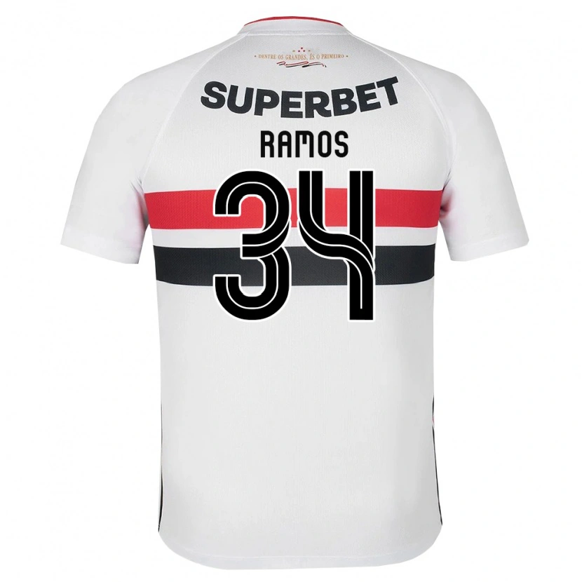 Danxen Heren Raí Ramos #34 Wit Rood Zwart Thuisshirt Thuistenue 2026/27 T-Shirt België