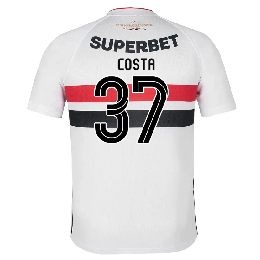 Danxen Heren Talles Costa #37 Wit Rood Zwart Thuisshirt Thuistenue 2026/27 T-Shirt België