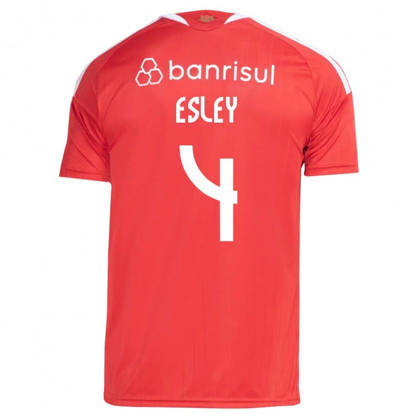 Danxen Heren Esley Ezequiel Dos Reis #4 Rood Wit Thuisshirt Thuistenue 2026/27 T-Shirt België