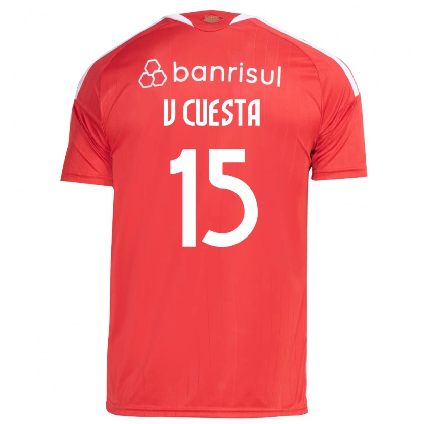 Danxen Heren Victor Cuesta #15 Rood Wit Thuisshirt Thuistenue 2026/27 T-Shirt België