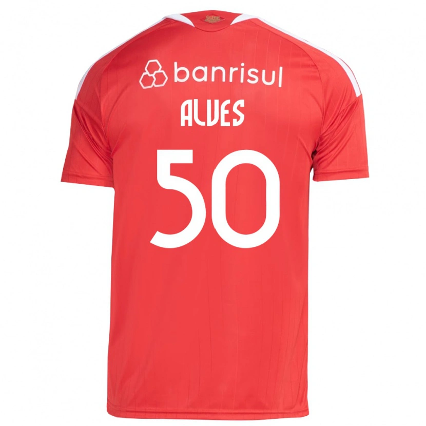 Danxen Heren Kauan Alves #50 Rood Wit Thuisshirt Thuistenue 2026/27 T-Shirt België
