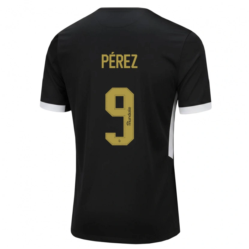 Danxen Heren Diego Pérez #9 Zwart Wit Geel Thuisshirt Thuistenue 2026/27 T-Shirt België