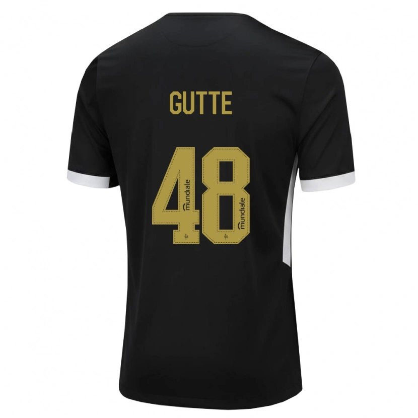 Danxen Heren Gutte #48 Zwart Wit Geel Thuisshirt Thuistenue 2026/27 T-Shirt België