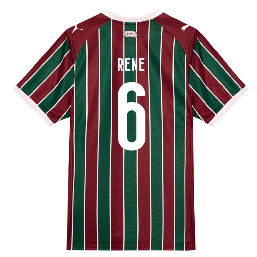 Danxen Heren Renê Rodrigues Martins #6 Groen Bordeaux Rood Wit Thuisshirt Thuistenue 2026/27 T-Shirt België