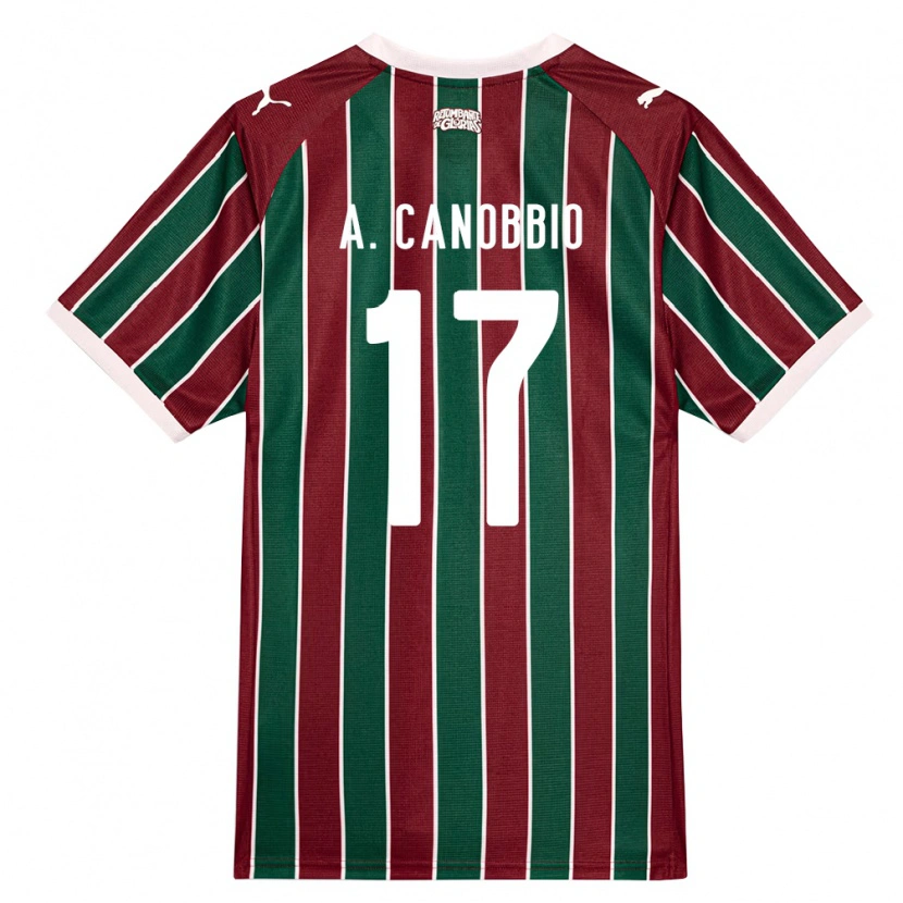 Danxen Heren Agustín Canobbio #17 Groen Bordeaux Rood Wit Thuisshirt Thuistenue 2026/27 T-Shirt België