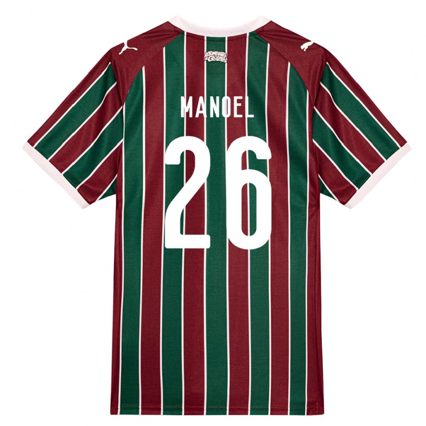 Danxen Heren Manoel #26 Groen Bordeaux Rood Wit Thuisshirt Thuistenue 2026/27 T-Shirt België