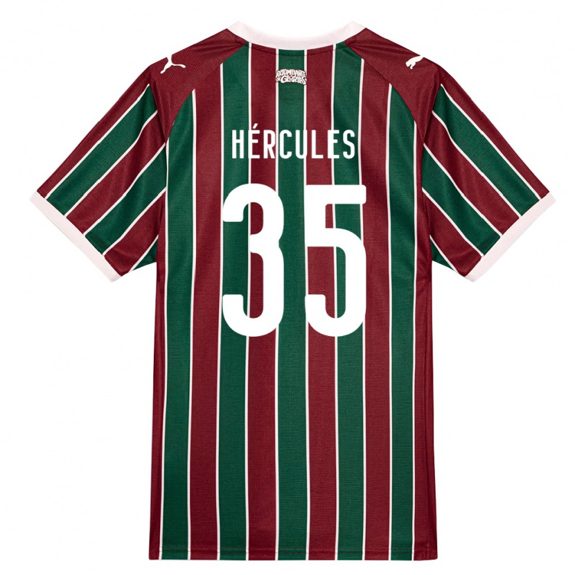 Danxen Heren Hércules Pereira Do Nascimento #35 Groen Bordeaux Rood Wit Thuisshirt Thuistenue 2026/27 T-Shirt België