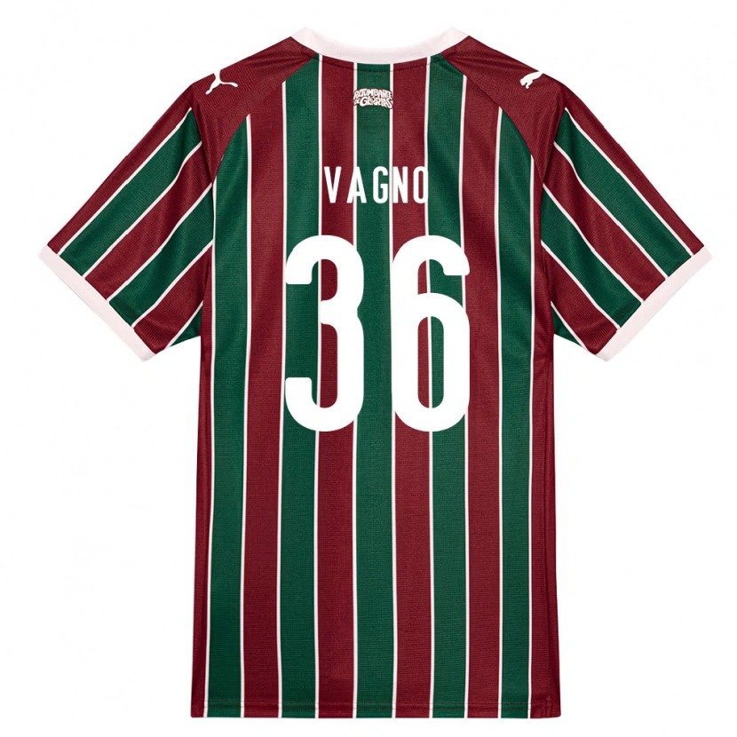 Danxen Heren Vagno De Sousa Brito Júnior #36 Groen Bordeaux Rood Wit Thuisshirt Thuistenue 2026/27 T-Shirt België