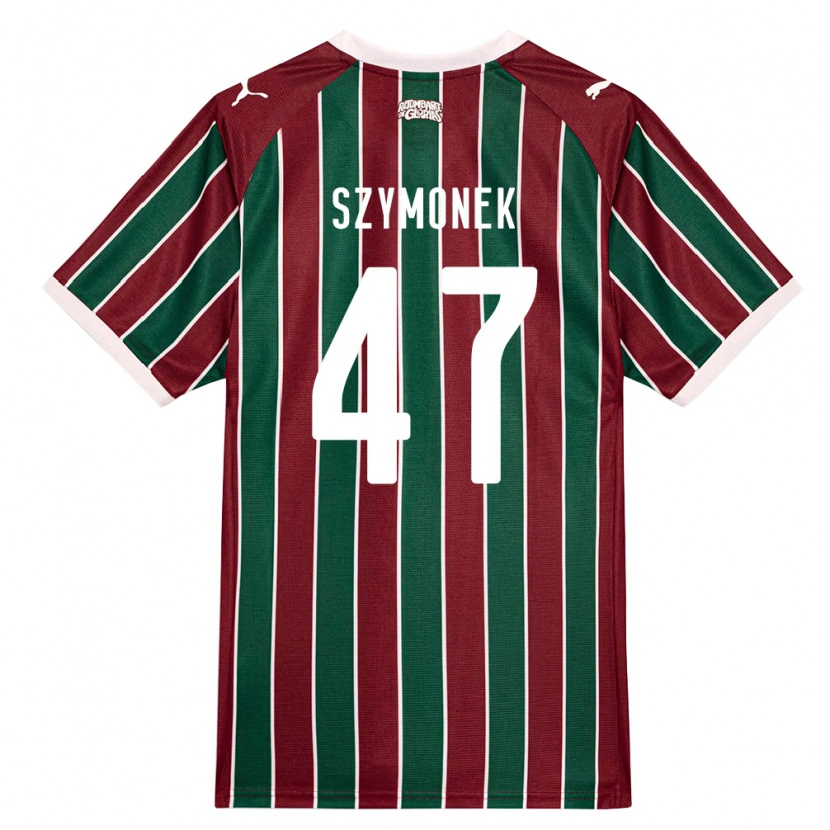 Danxen Heren Fábio Szymonek #47 Groen Bordeaux Rood Wit Thuisshirt Thuistenue 2026/27 T-Shirt België