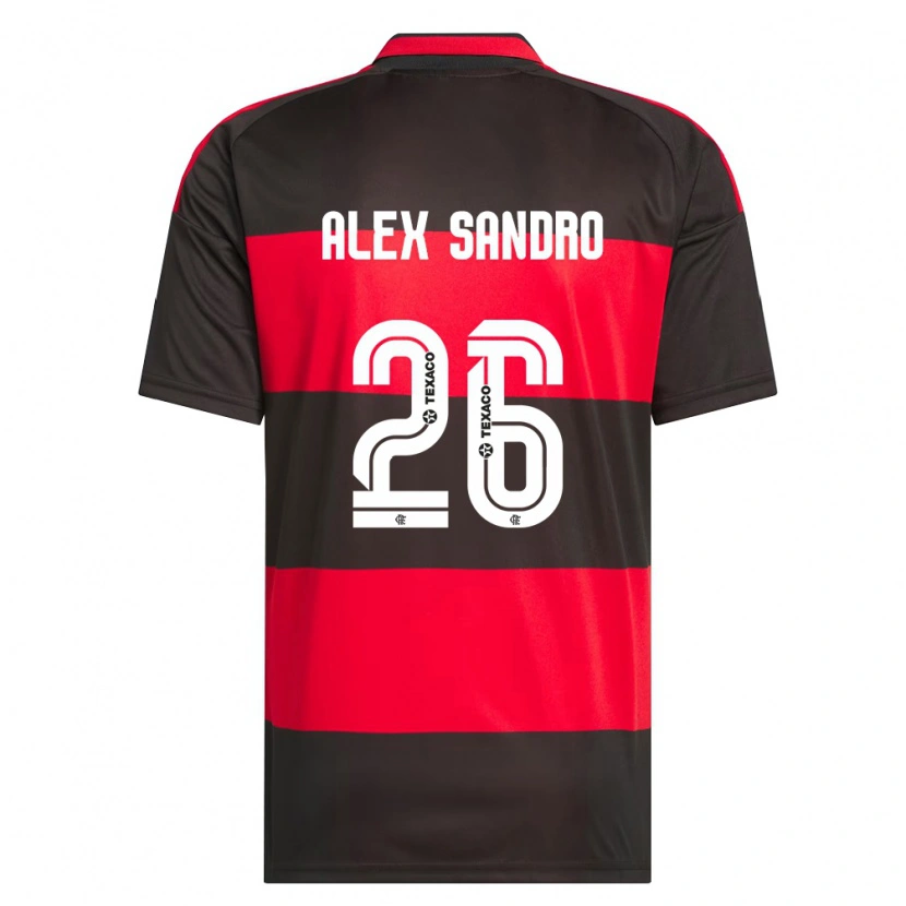 Danxen Heren Alex Sandro #26 Rood Zwart Wit Thuisshirt Thuistenue 2026/27 T-Shirt België