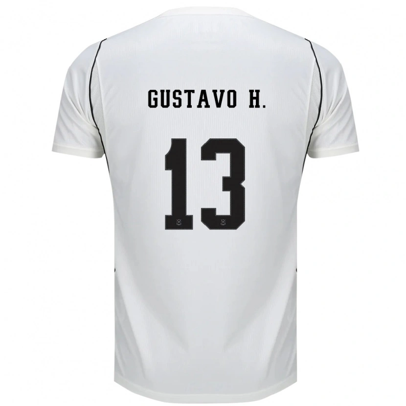 Danxen Heren Gustavo Henrique #13 Wit Zwart Rood Thuisshirt Thuistenue 2026/27 T-Shirt België