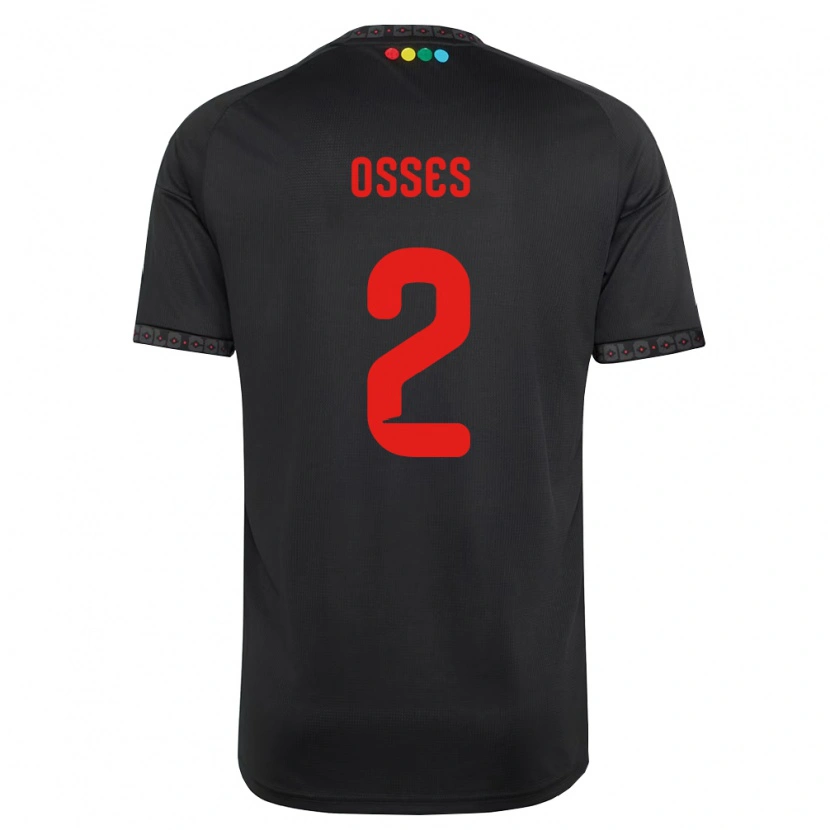 Danxen Heren Martina Osses #2 Zwart Rood Uitshirt Uittenue 2026/27 T-Shirt België