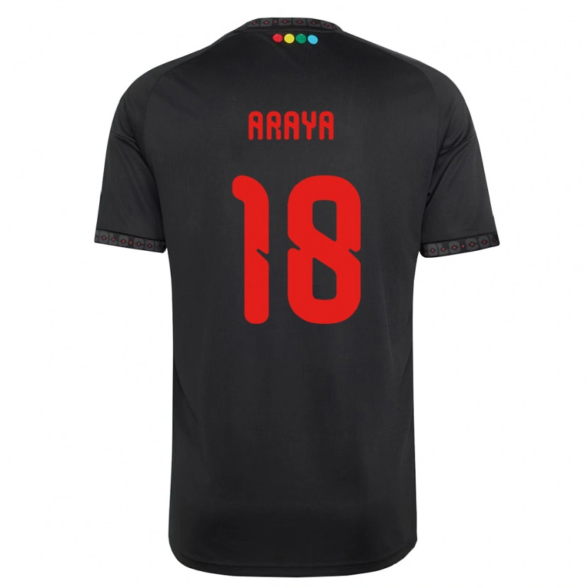 Danxen Heren Benjamín Araya #18 Zwart Rood Uitshirt Uittenue 2026/27 T-Shirt België