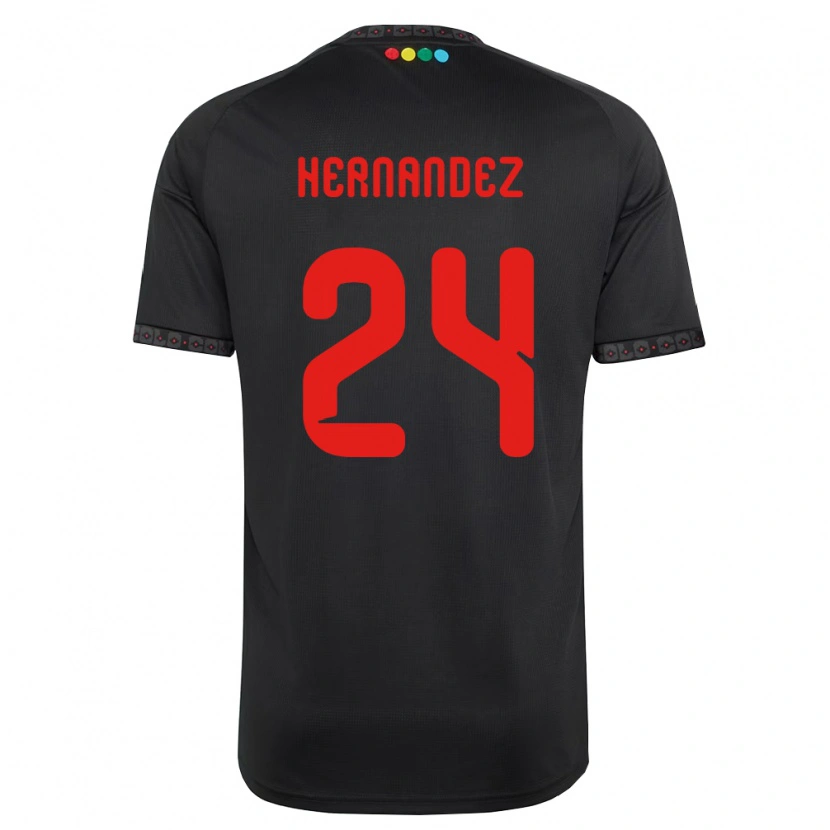 Danxen Heren Leandro Hernández #24 Zwart Rood Uitshirt Uittenue 2026/27 T-Shirt België