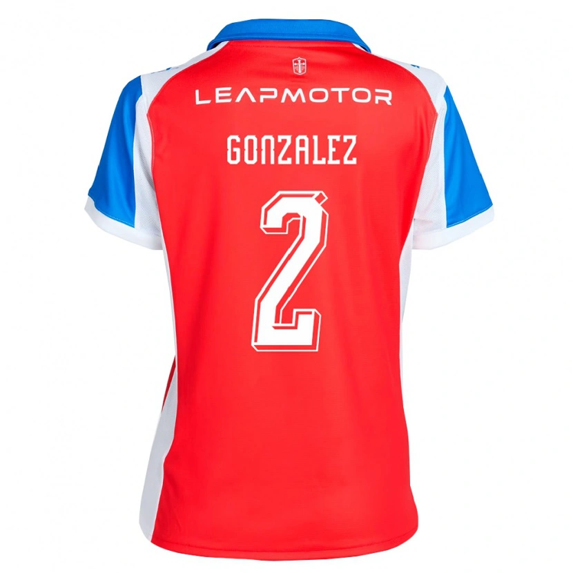 Danxen Heren Daniel González #2 Rood Blauw Uitshirt Uittenue 2026/27 T-Shirt België