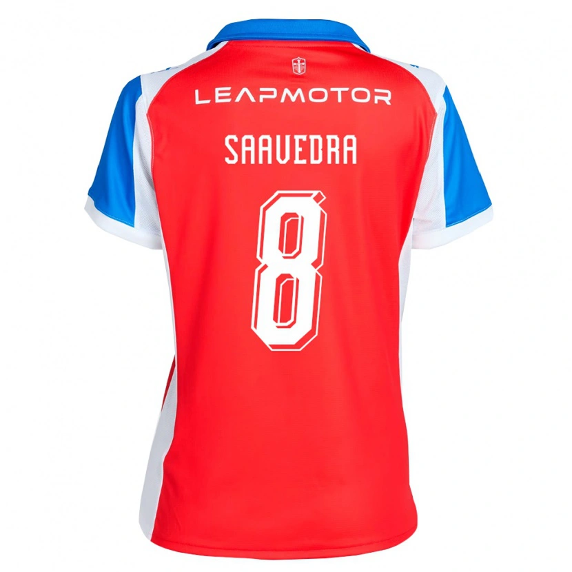 Danxen Heren Ignacio Saavedra #8 Rood Blauw Uitshirt Uittenue 2026/27 T-Shirt België