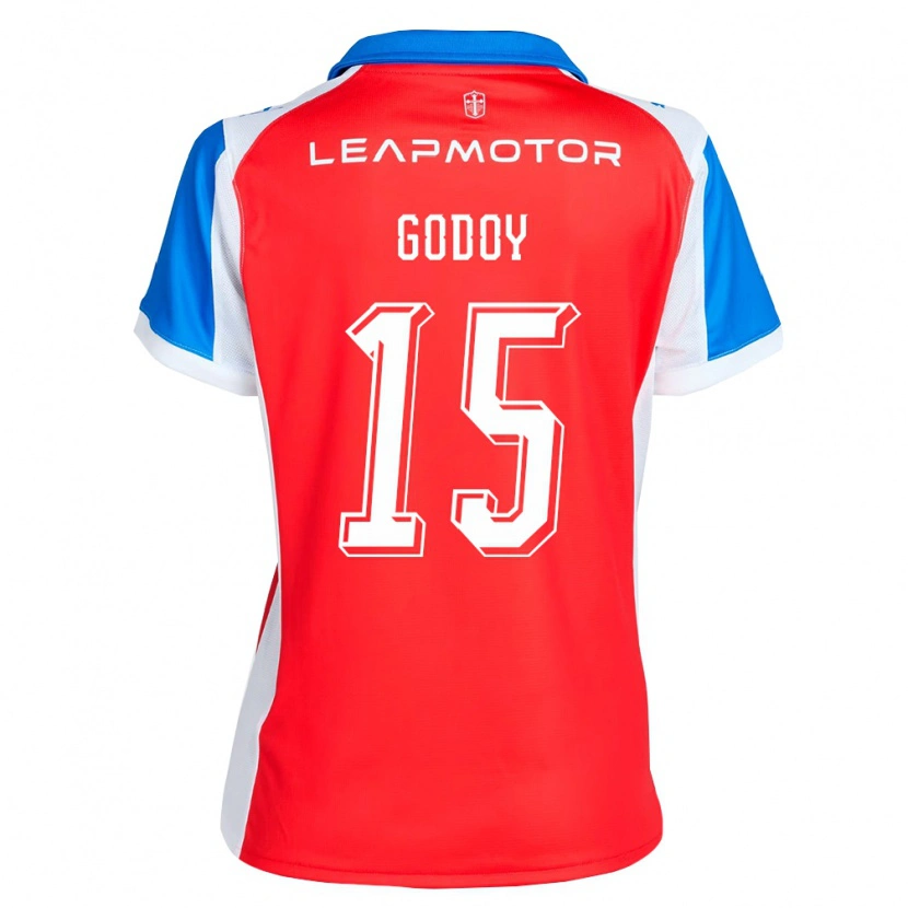 Danxen Heren Martín Godoy #15 Rood Blauw Uitshirt Uittenue 2026/27 T-Shirt België
